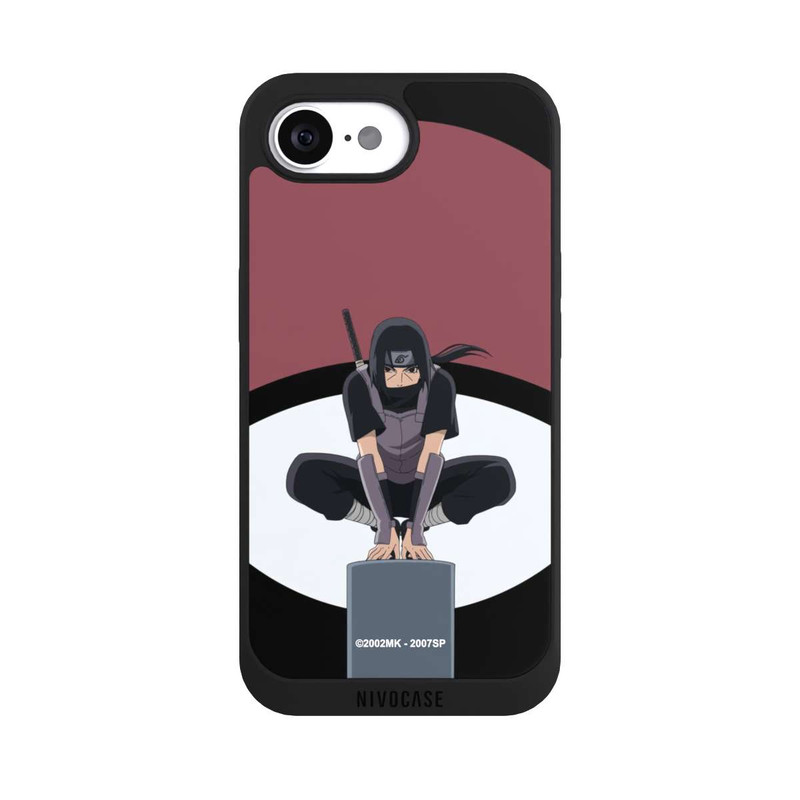 iPhone 16e NIVOpure Symbole Itachi Uchiha noir