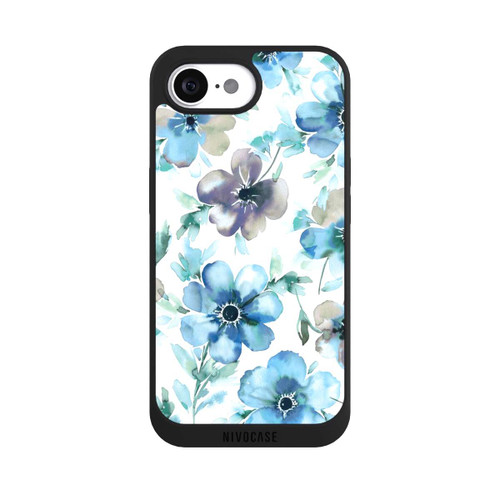 Apple iPhone 16e NIVOpure Motif de fleurs bleues Tendance