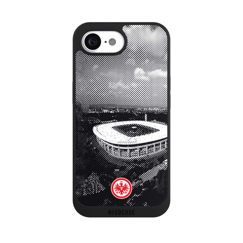 iPhone 16e NIVOpure SGE Stadion Schwarz Weiß