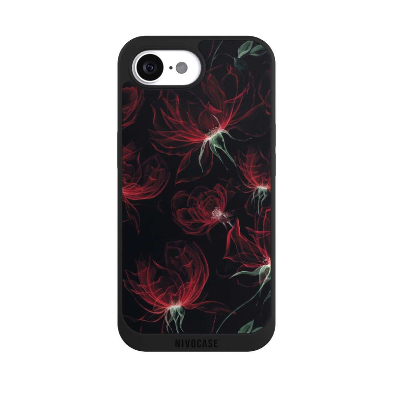 iPhone 16e NIVOpure Red Flowers Wallpaper