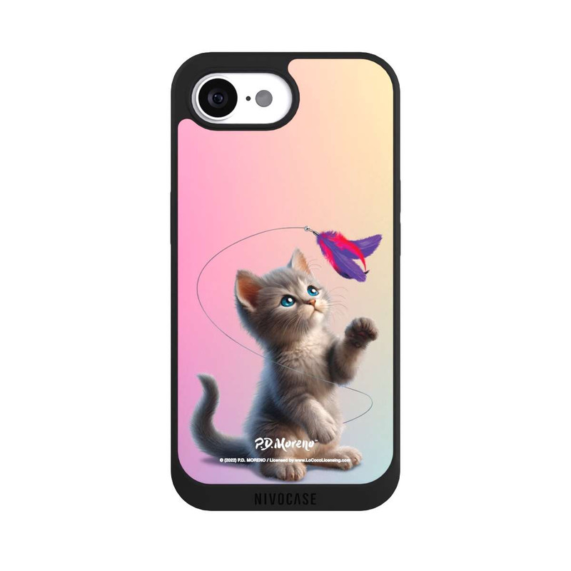 iPhone 16e NIVOpure Playing Cat with Feather