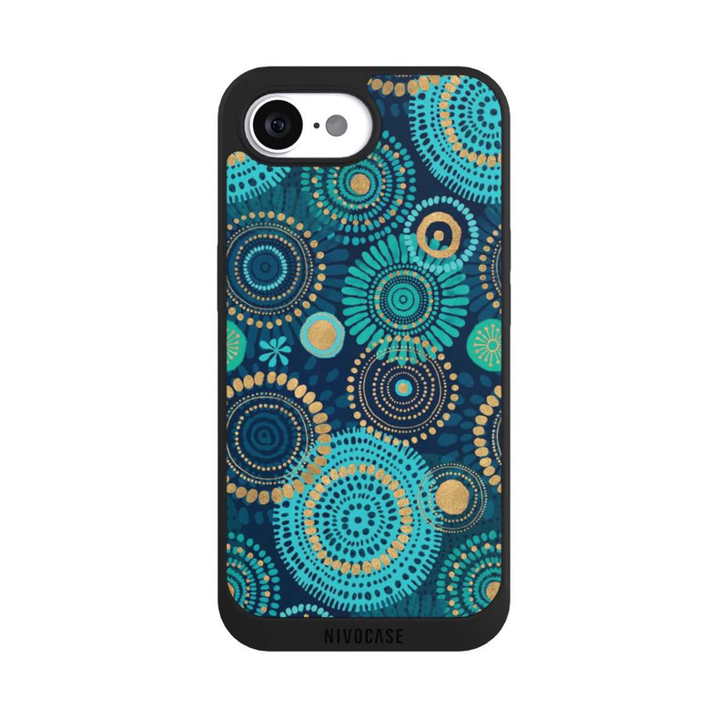iPhone 16e NIVOpure Blockprint India Teal Gold