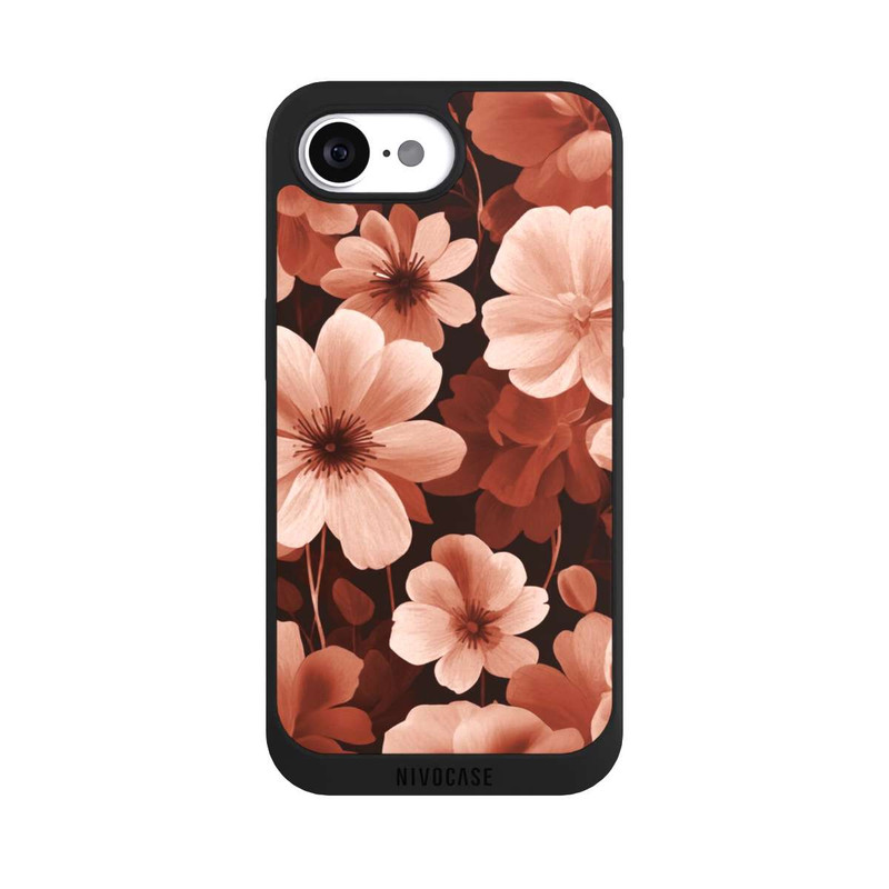 iPhone 16e NIVOpure Red Negative Flowers with AI