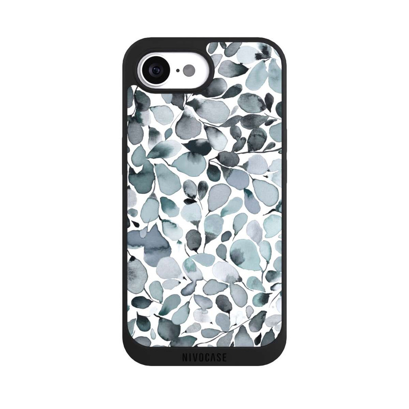 iPhone 16e NIVOpure Eucalyptus Watercolor Leaves Grey