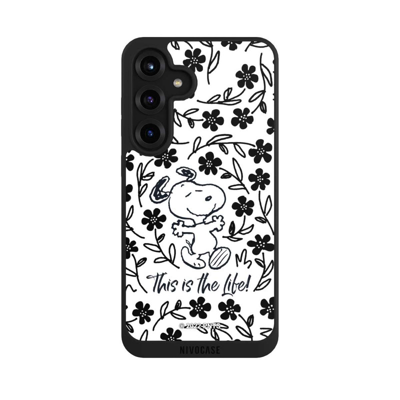 Galaxy S25 + NIVOpure Snoopy schwarz und weiß This Is The Life
