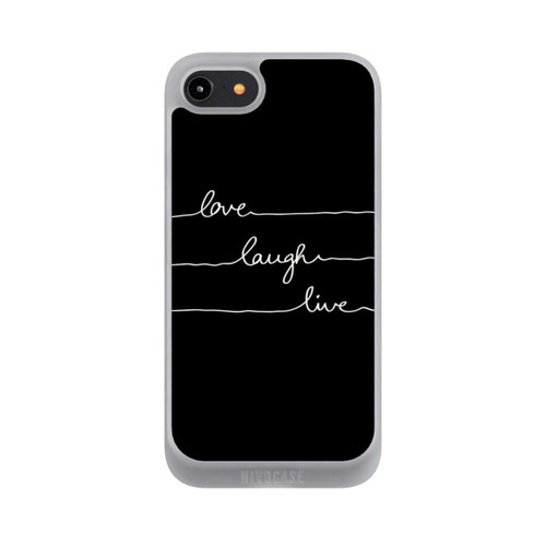 Apple iPhone 7 NIVOpure Love Laugh Live weiß/schwarz