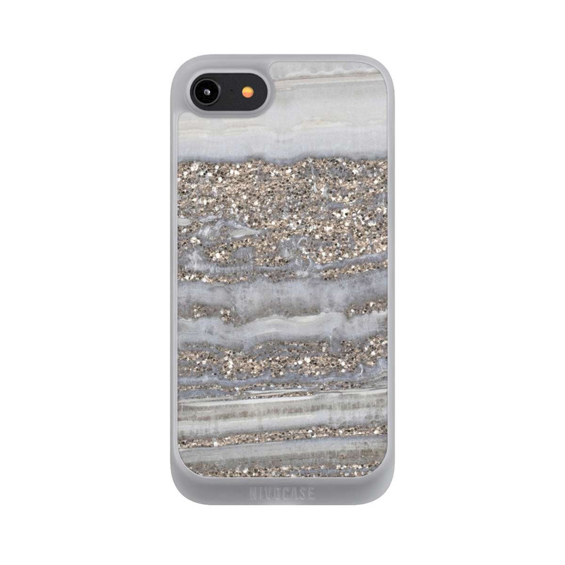iPhone 7 NIVOpure White Glitter Marble Look