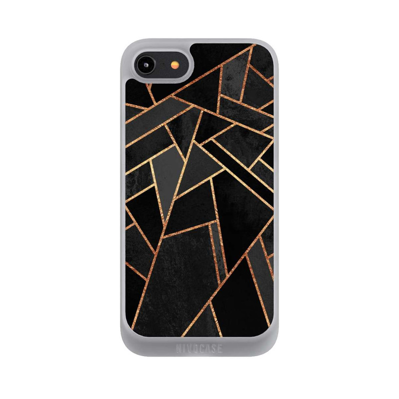 iPhone 7 NIVOpure Schwarze Nacht Gold Druck
