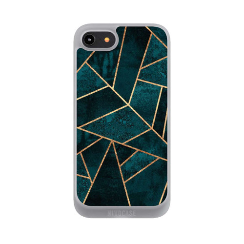 Apple iPhone 7 NIVOpure Tief Blaugrün Stein Gold Druck