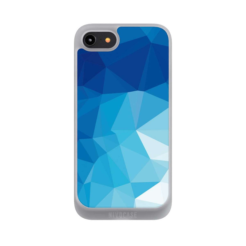 iPhone 7 NIVOpure Mosaïque Polygonale Bleue