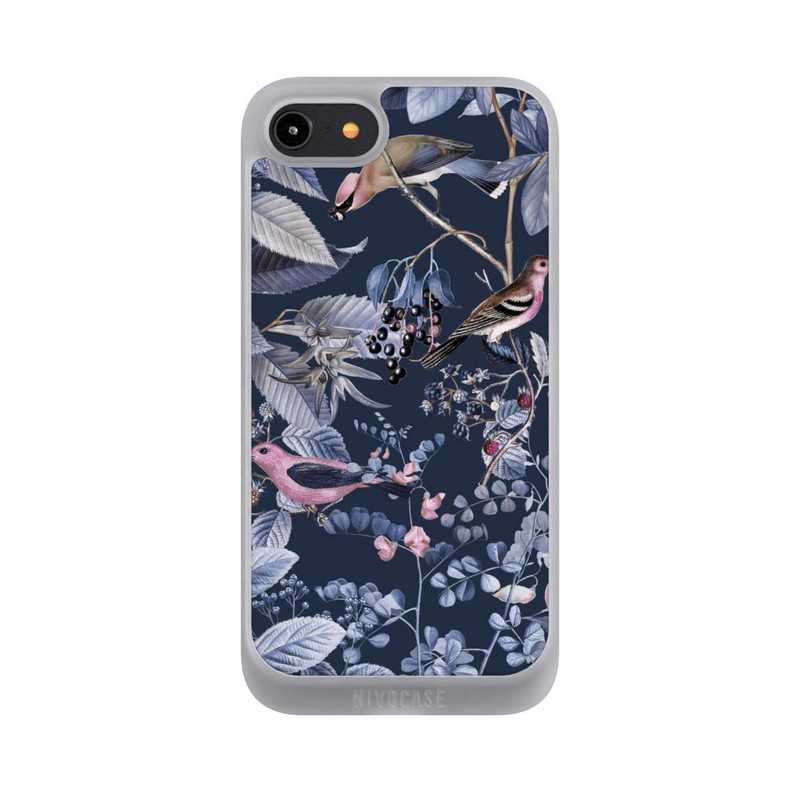 iPhone 7 NIVOpure Vögel und Beeren blau