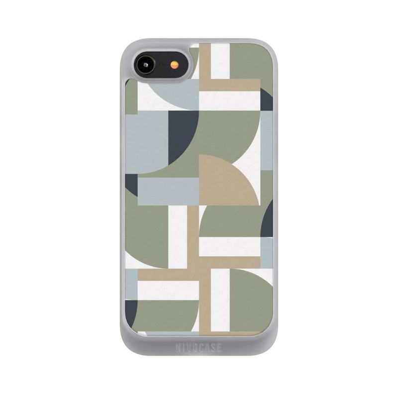 iPhone 7 NIVOpure Futuristische Bauhaus Polygone Beige