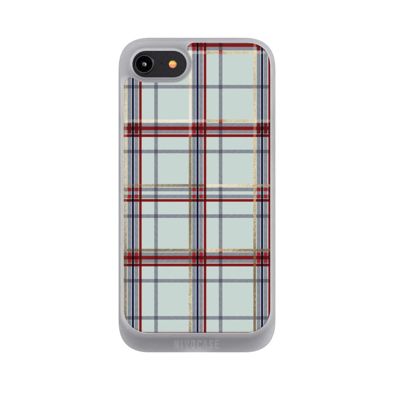 iPhone 7 NIVOpure Tartan Blau