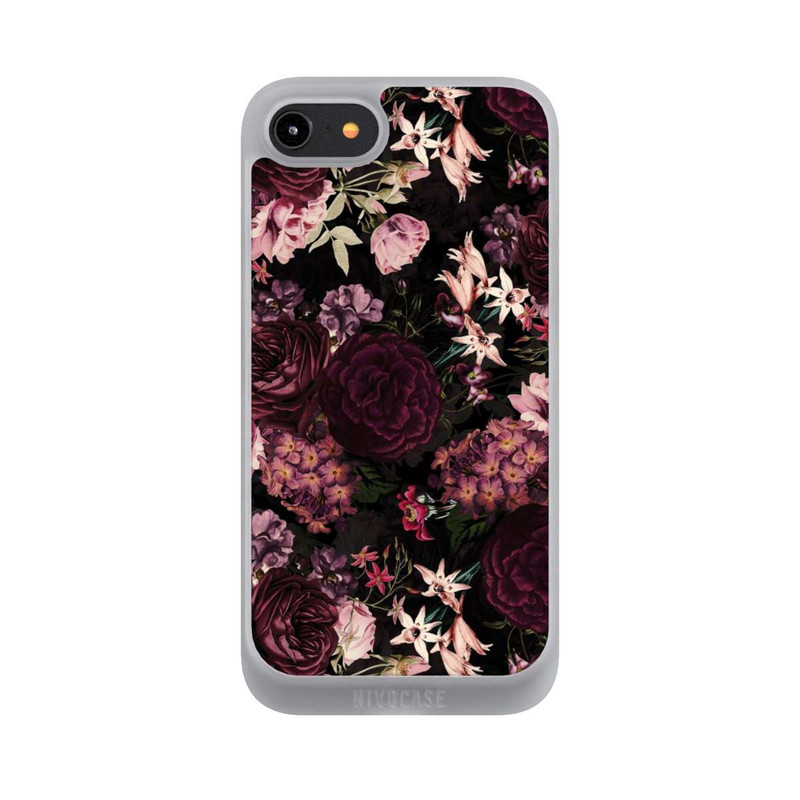 iPhone 7 NIVOpure Blumentapete dunkelviolett