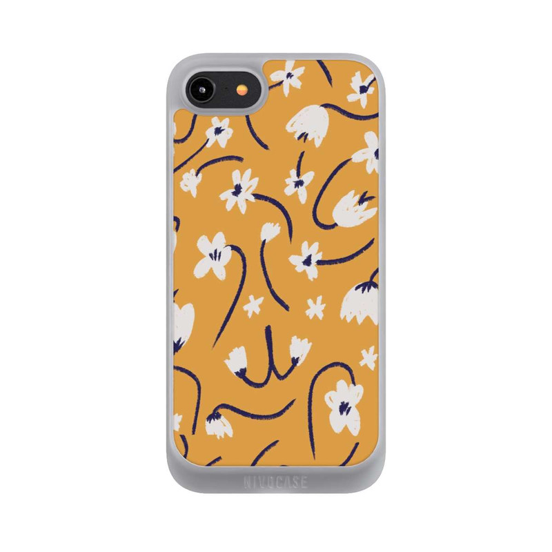 iPhone 7 NIVOpure Kleine Blumen Muster Gelb