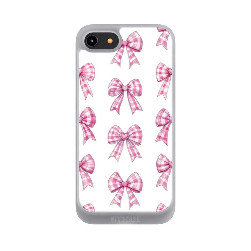 iPhone 7 NIVOpure Pinke Gingham Herzen und Schleifen mit KI