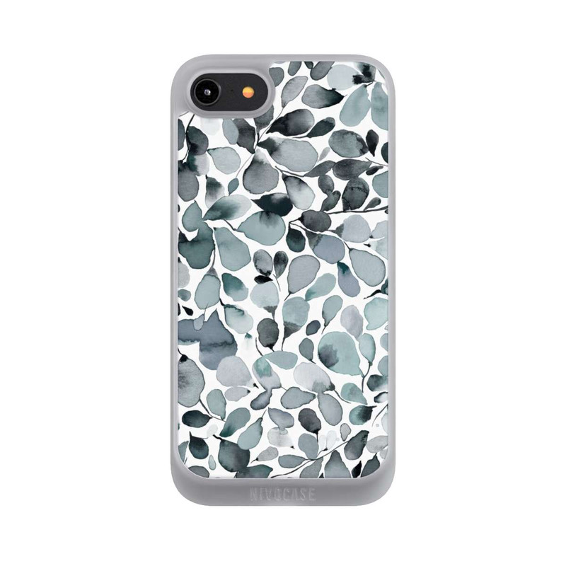iPhone 7 NIVOpure Eukalyptus Aquarell Blätter Grau