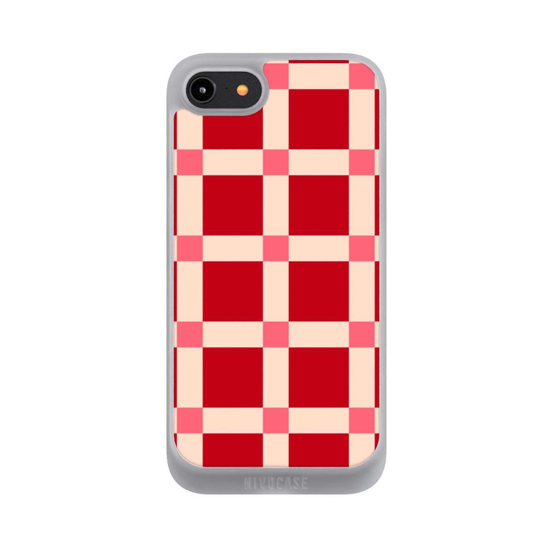 iPhone 7 NIVOpure Kariert Muster Rot