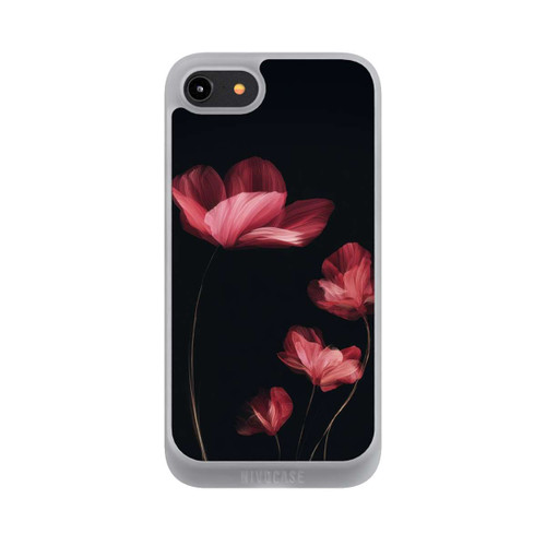 Apple iPhone 7 NIVOpure Burgunder Blüten schwarz
