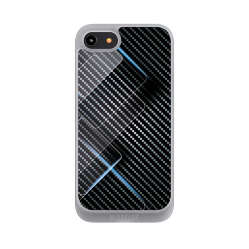 Apple iPhone 8 NIVOpure Blaue Linien auf Karbon