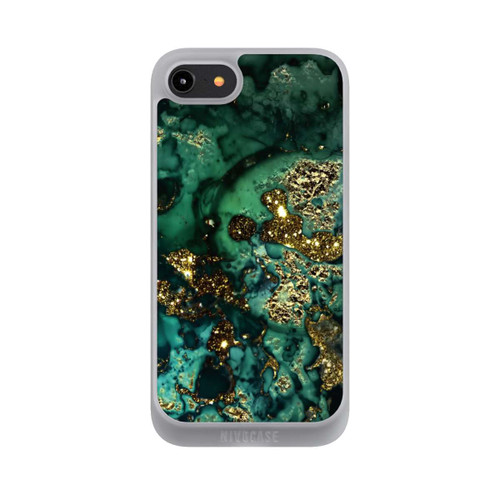 Apple iPhone 8 NIVOpure Cyan Glitzer Marmorlook