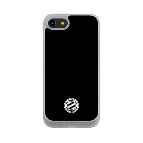 Apple iPhone 8 NIVOpure Klassisches FCB Logo Klein - Weiß auf Schwarz