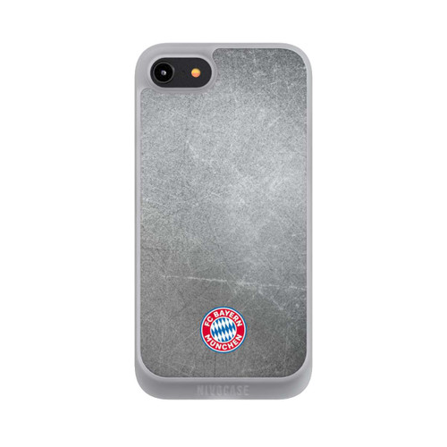 Apple iPhone 8 NIVOpure Klassisches FCB Logo Klein - Bunt auf Metalllook