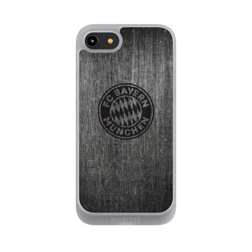 Apple iPhone 8 NIVOpure Metalllook FCB Logo einfarbig