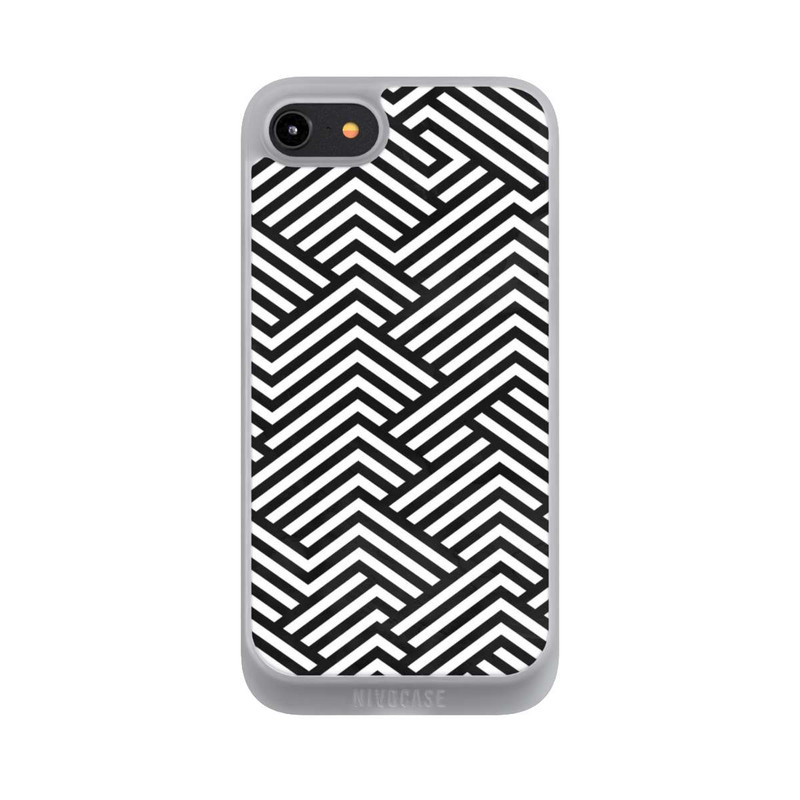 iPhone 8 NIVOpure Schwarz und Weiß ZigZag