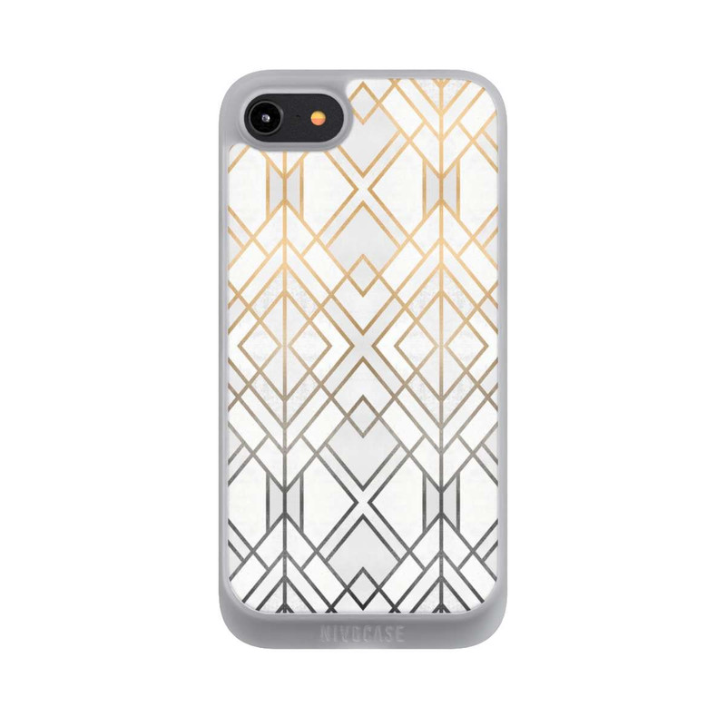 iPhone 8 NIVOpure Gold and Grey Geo Print