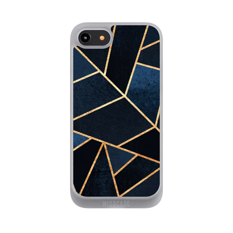 iPhone 8 NIVOpure Navy Stein Golddruck