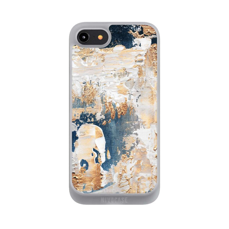 iPhone 8 NIVOpure Abstraktion Blau und Gold