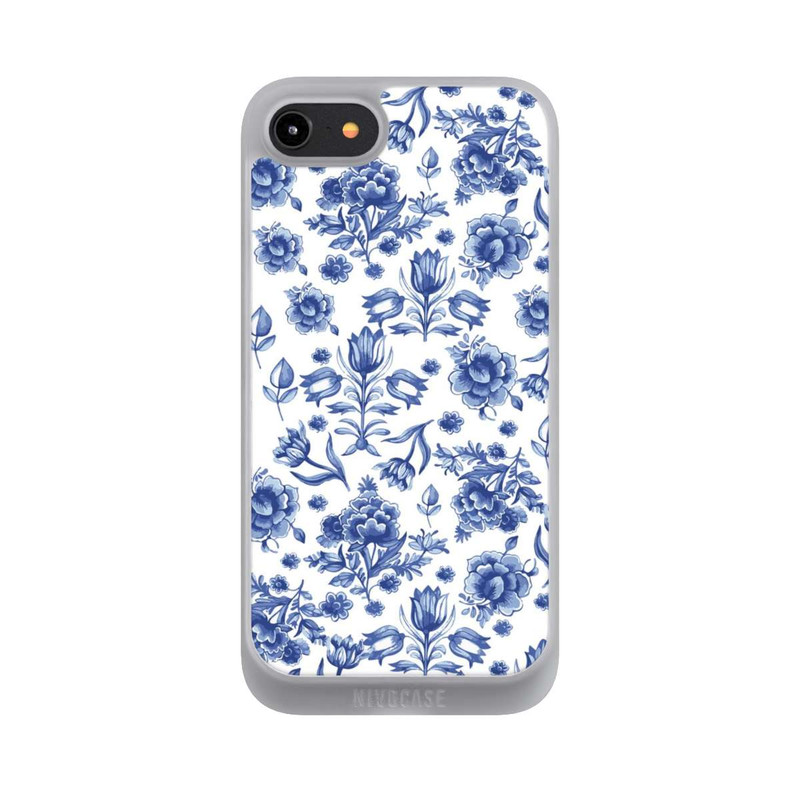 iPhone 8 NIVOpure Blue Flower Pattern - Delft (NL)