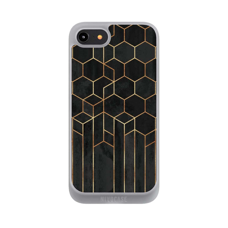 iPhone 8 NIVOpure Schwarze Sechsecke