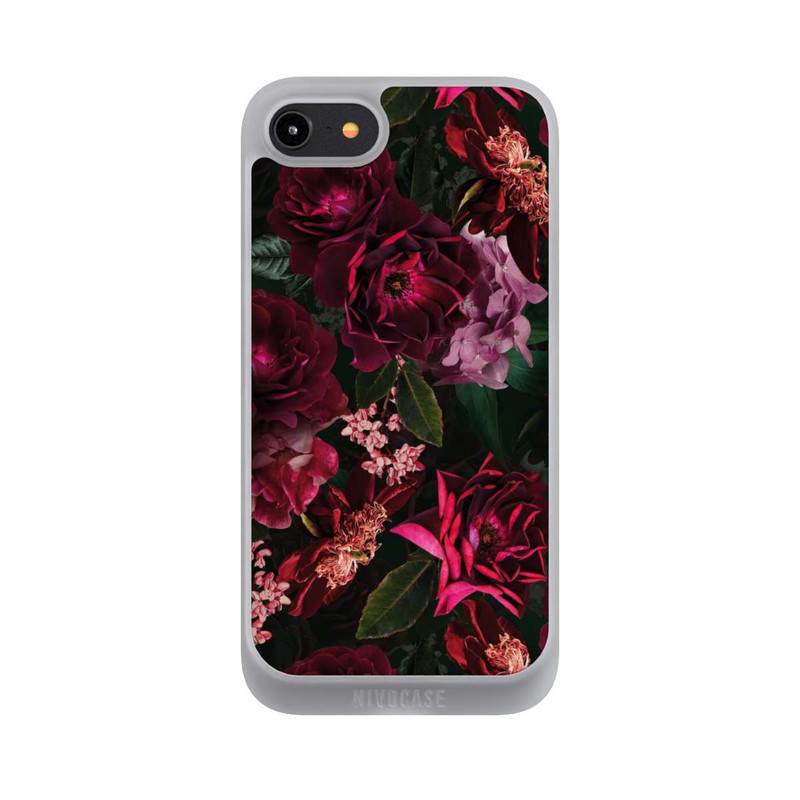 iPhone 8 NIVOpure Dunkle romantische Vintage Rosen und Pfingstrosen