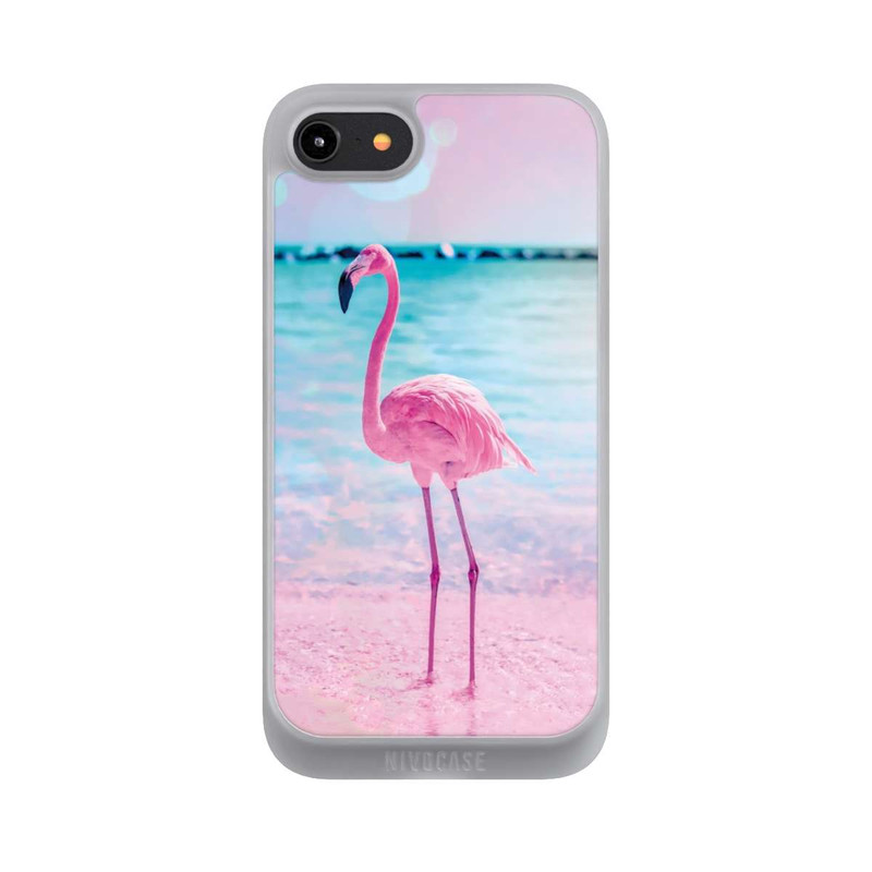 iPhone 8 NIVOpure Rosa Flamingo am Meer