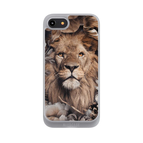 Apple iPhone 8 NIVOpure Löwe Blumenrahmen Beige