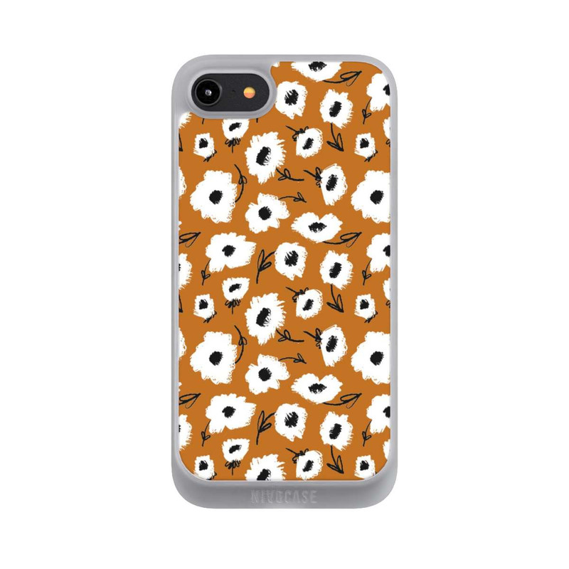iPhone 8 NIVOpure Blumenmuster Ocker