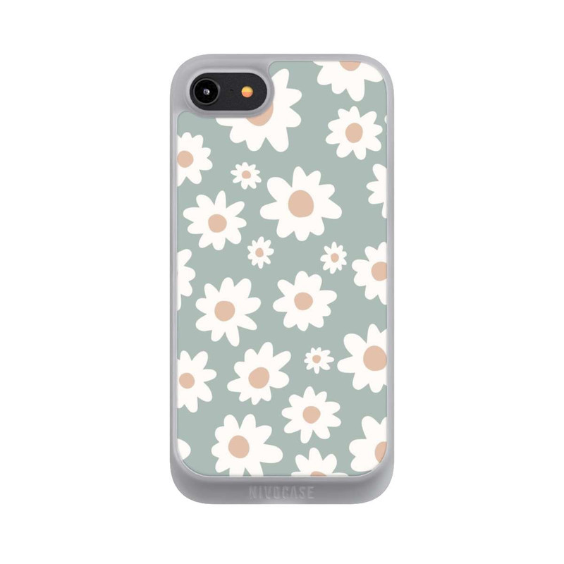 iPhone 8 NIVOpure Gänseblümchen Muster grün