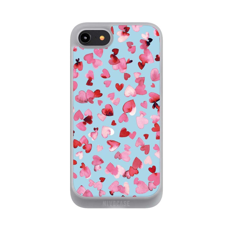 iPhone 8 NIVOpure Valentinstagsherzen in rosa blau