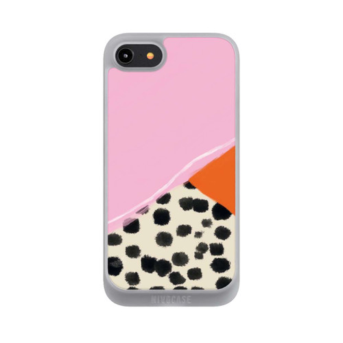 Apple iPhone 8 NIVOpure Rosa und Orange Gepunkteter Hintergrund