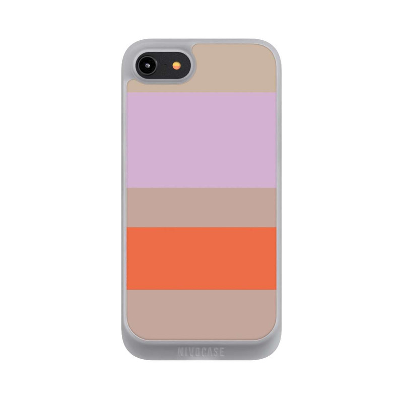 iPhone 8 NIVOpure Moca Lila Orange Stripes