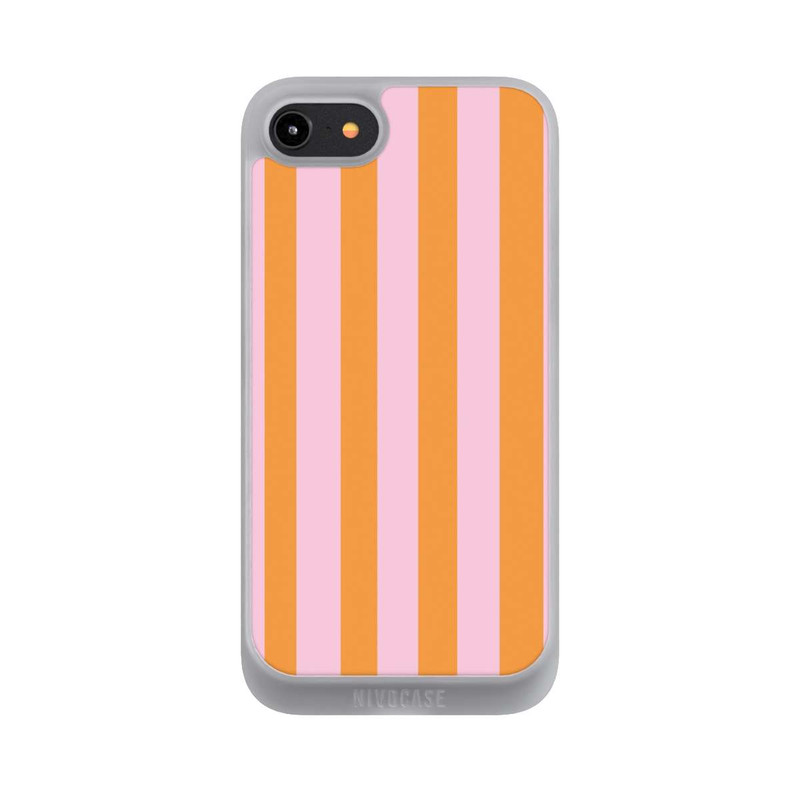 iPhone 8 NIVOpure Orange Rosa Streifen