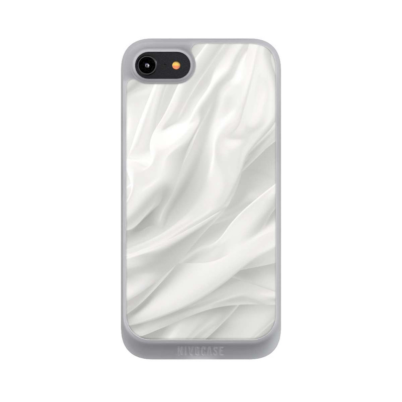 iPhone 8 NIVOpure Weiße Seidenmatte Textur mit KI