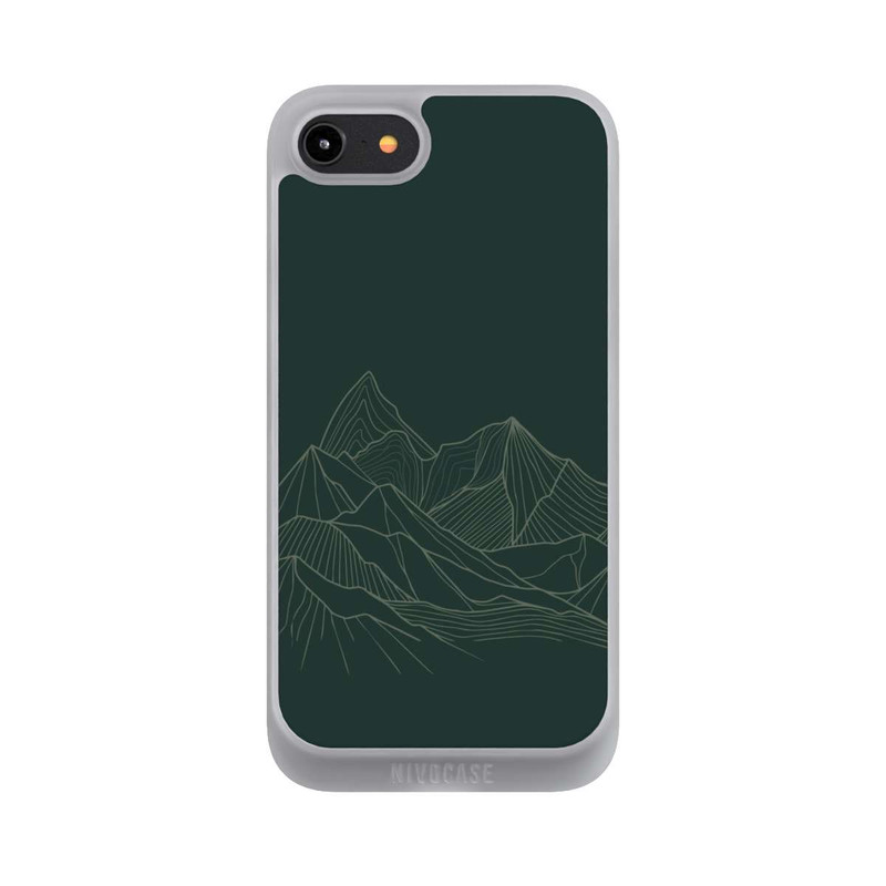 iPhone 8 NIVOpure Berg Line Art Grün