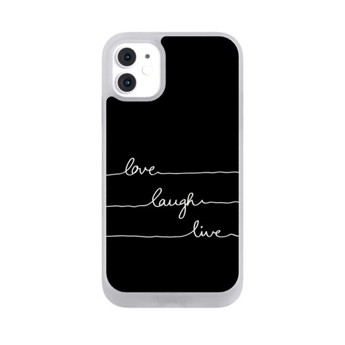 Apple iPhone 11 NIVOpure Love Laugh Live weiß/schwarz