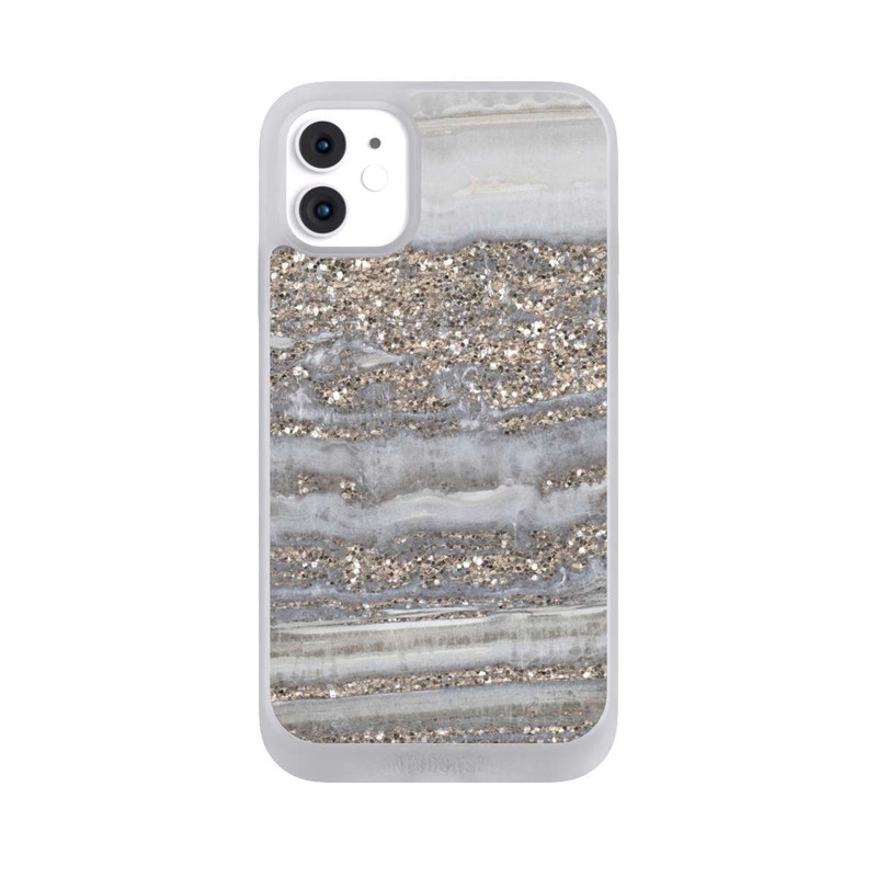 iPhone 11 NIVOpure White Glitter Marble Look