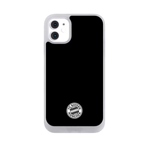 Apple iPhone 11 NIVOpure Klassisches FCB Logo Klein - Weiß auf Schwarz