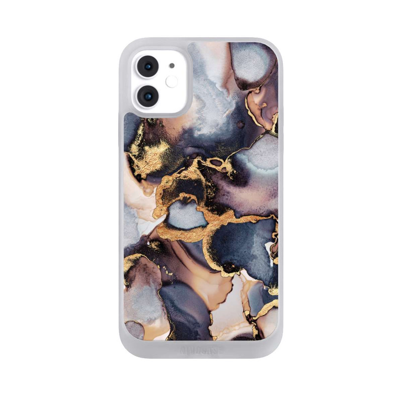 iPhone 11 NIVOpure Verträumte Tinte Grau-Golddruck