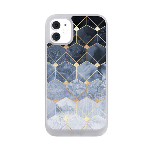 Apple iPhone 11 NIVOpure Blaue Sechsecke und Diamanten Golddruck